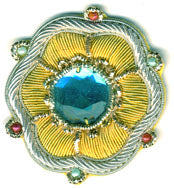 Gold/Silver W/Blue Stone