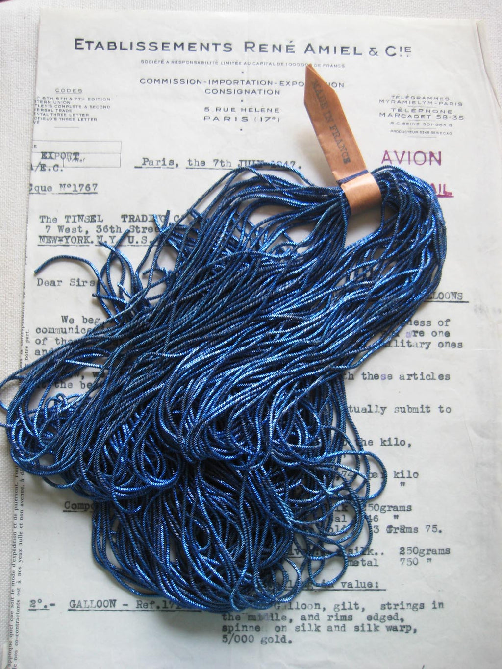 French Check Purl Embroidery Bullion Thread 2 Strands - 9 Colors