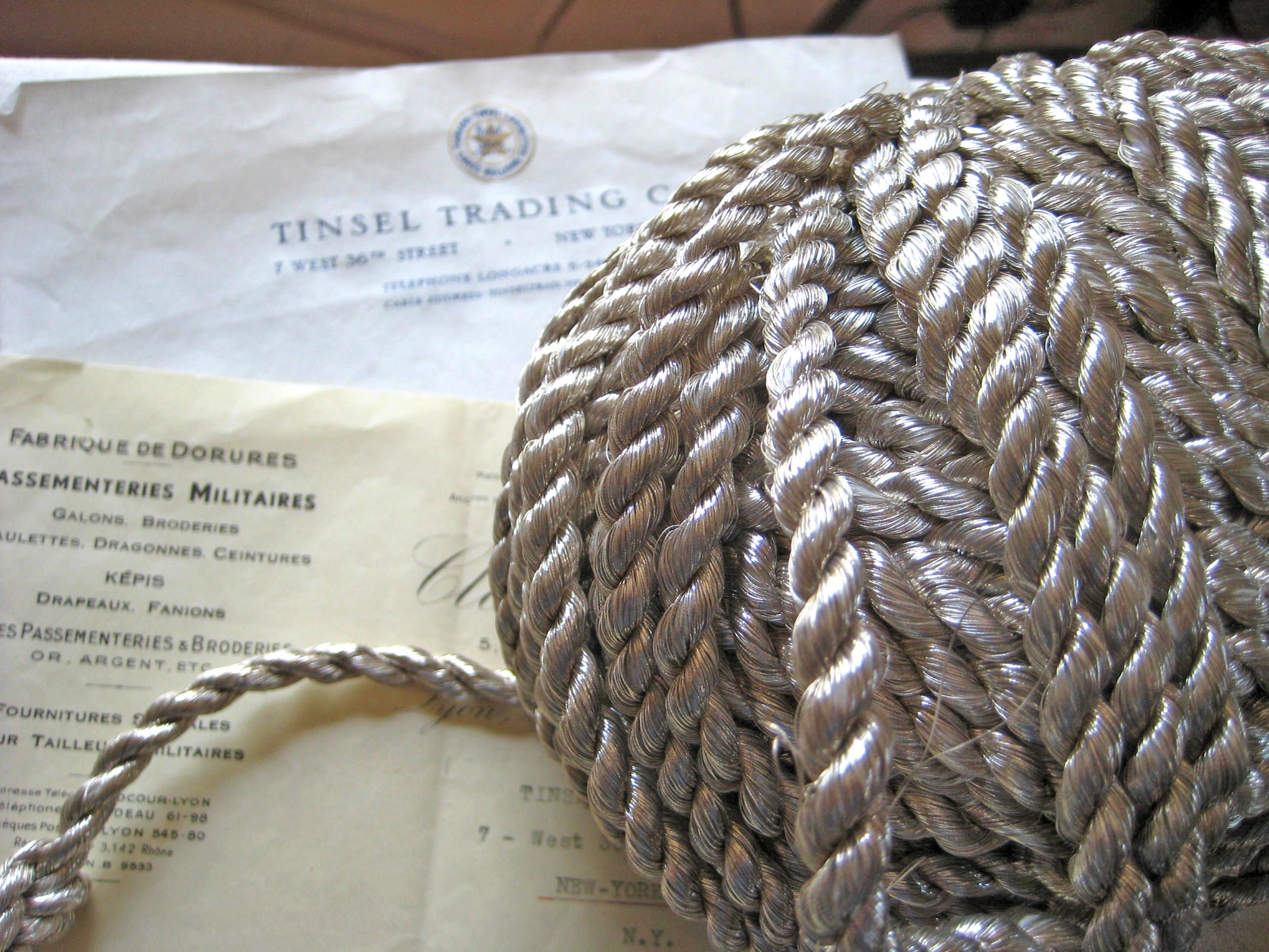 Silver Metallic Cord 5/16"