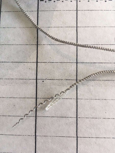 4 Yards Silver Metallic Beadette Cord 1/16"