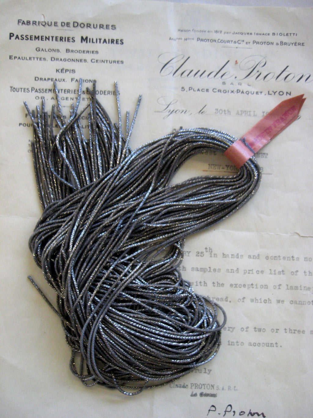 French Check Purl Embroidery Bullion Thread 2 Strands - 9 Colors