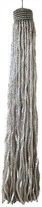 Silver Metal Bullion Tassel - 3 Sizes