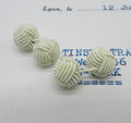 Tiny Braided Knot Balls Bobbles - Cuff Links