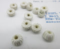 Satin White Half-Round Beads  5/16" 1 Dozen