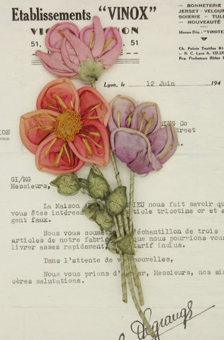3 Ribbon Work Flower Spray