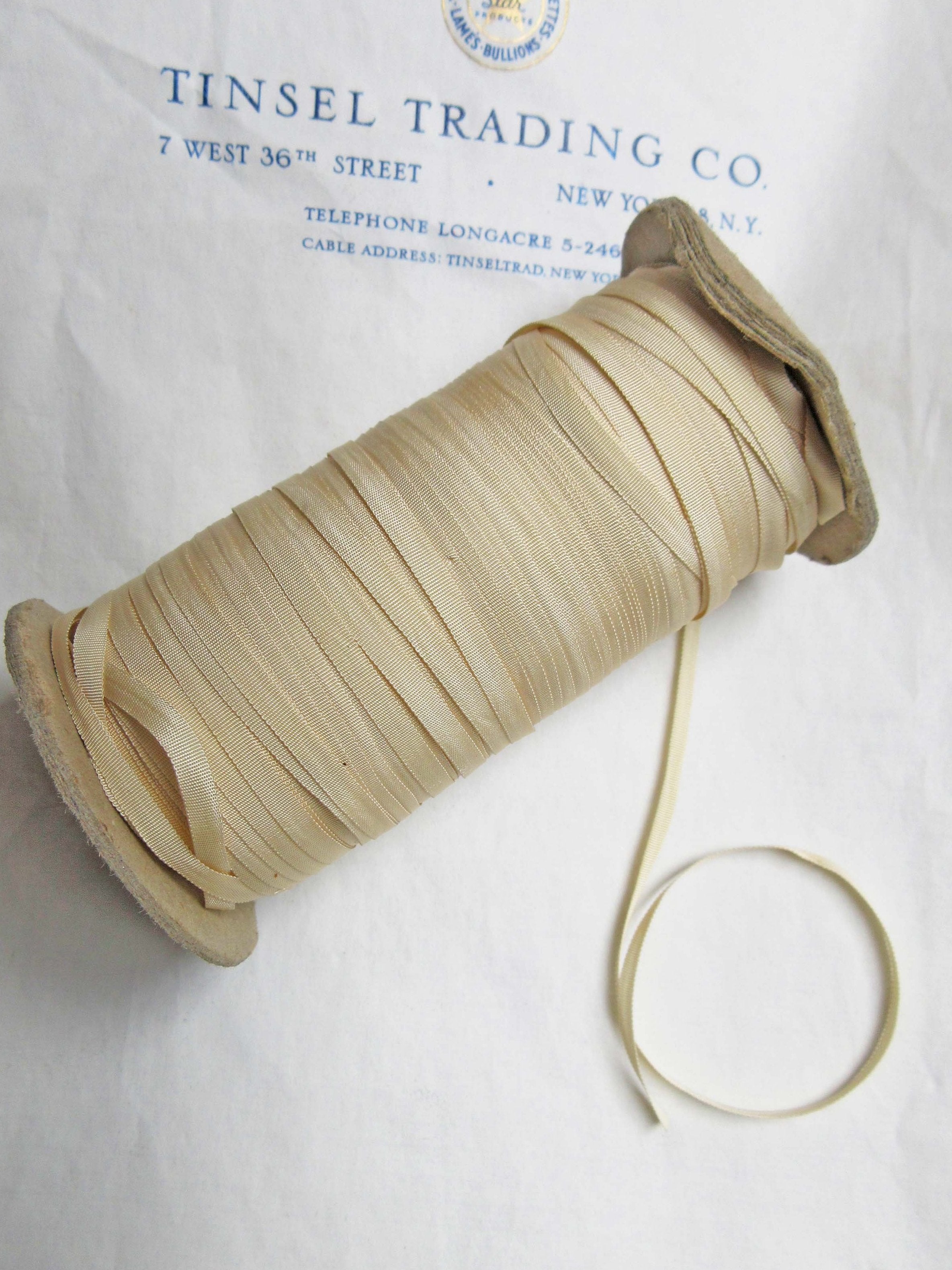 Beige Taffeta 1/8" 6 Yards