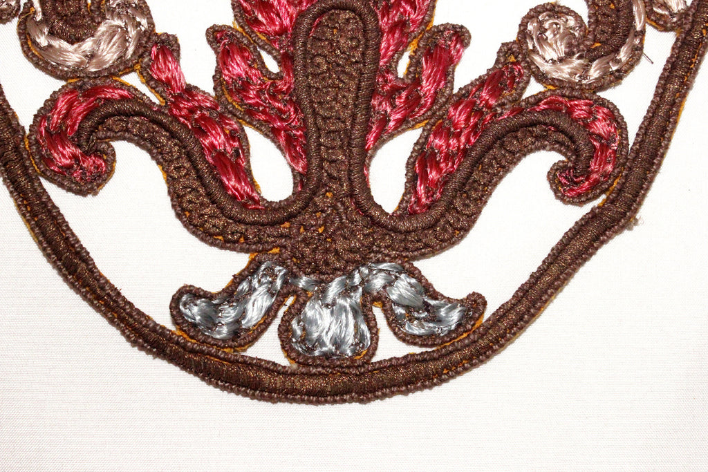 Multi-Color French Embroidered Yoke Applique