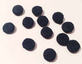 Black Cotton Button - 1 Doz
