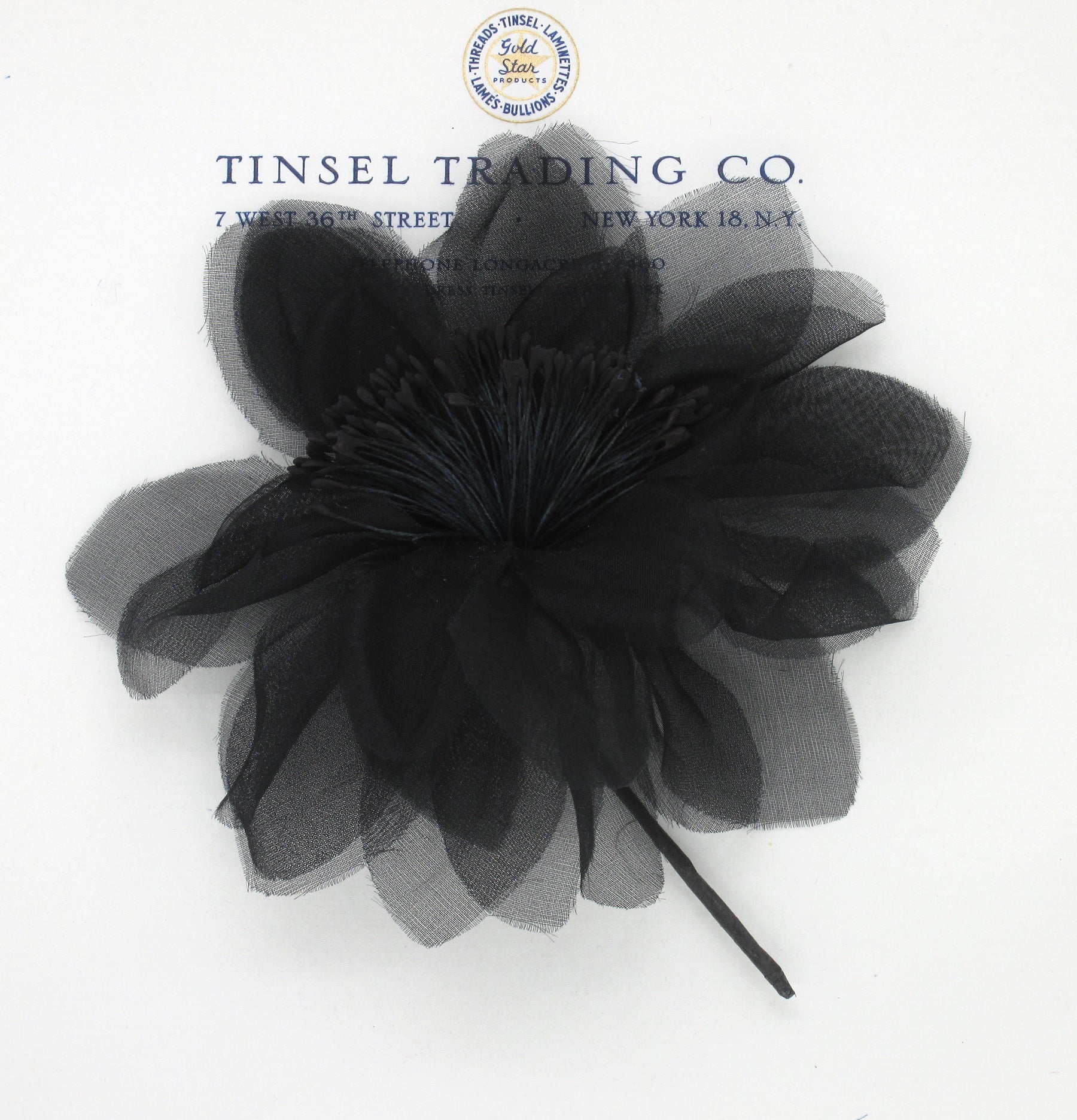 Black Chiffon Flower