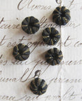 Gold/Black Metallic Dome Bobbles 2 Sizes - 6 Pieces