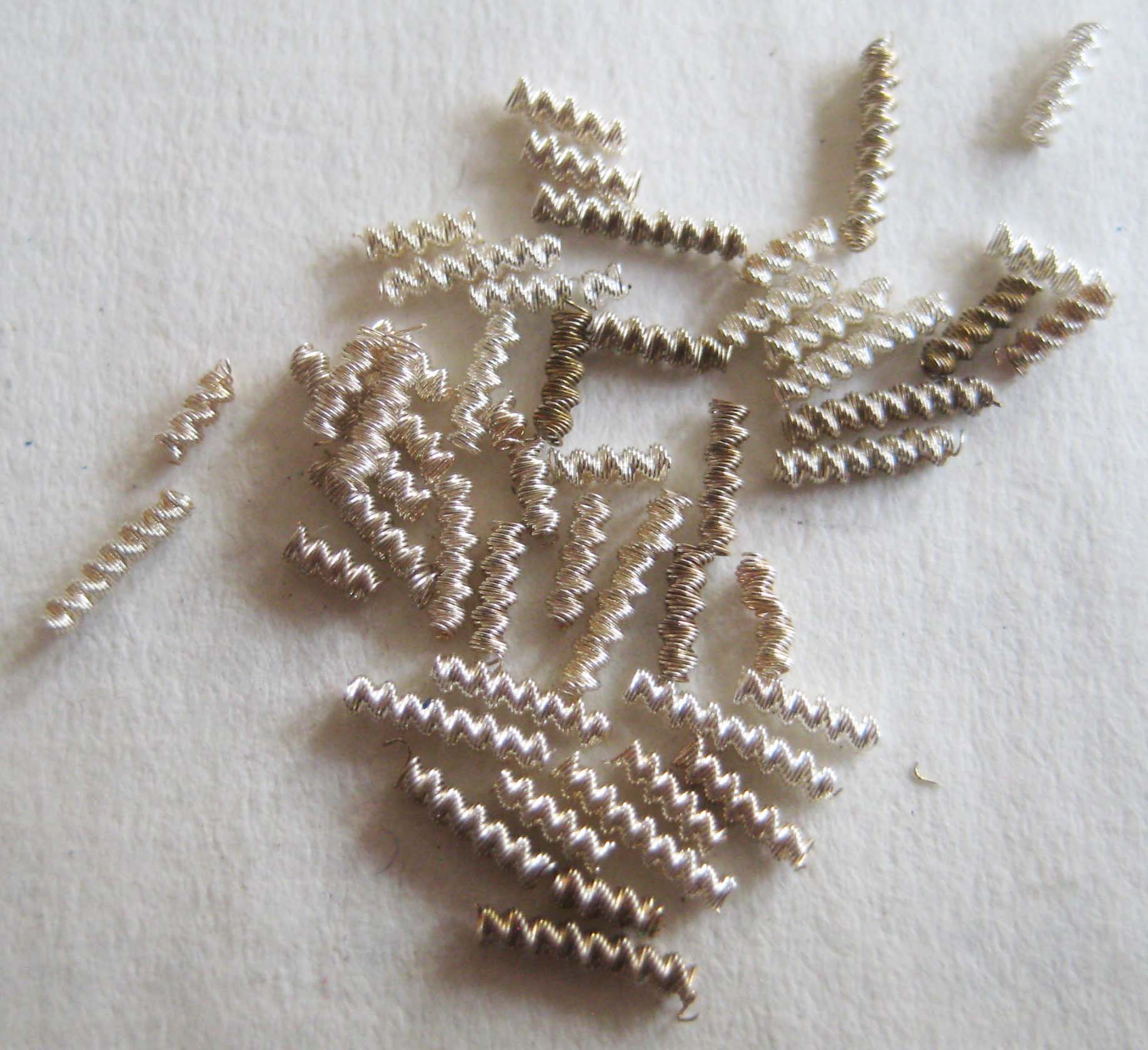 French Check Purl Bits Embroidery Metallic Bullion - 7 Colors