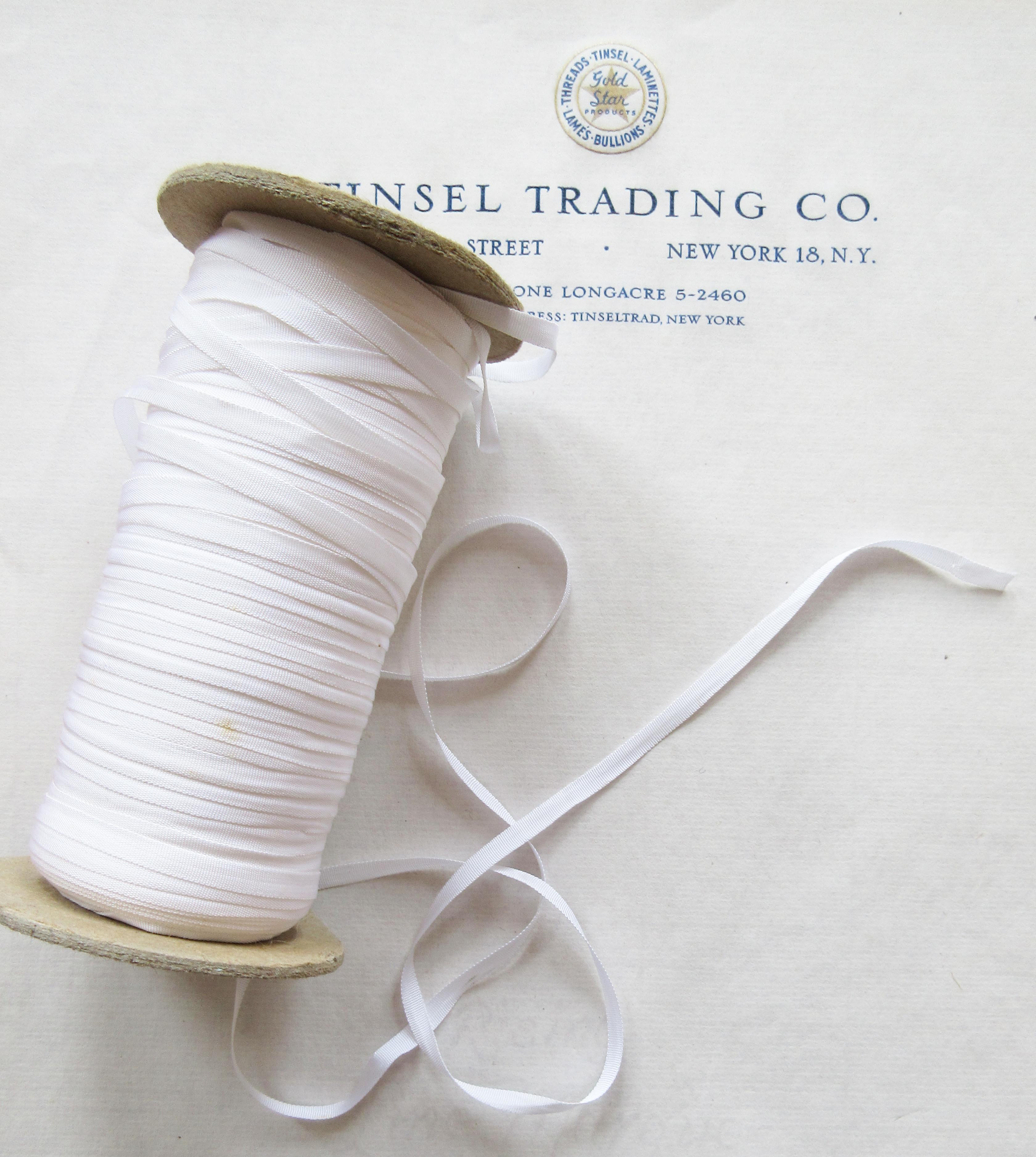 White Taffeta 1/8" 6 Yards