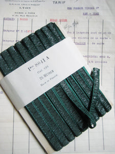 French Green/Silver Metallic Rouched/Pleated