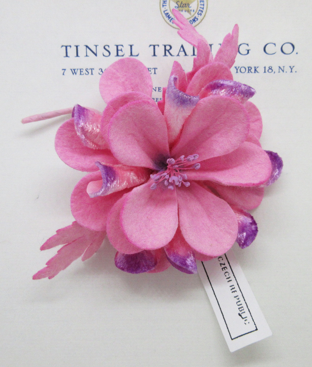 Felt Flowers - Pink and Green
