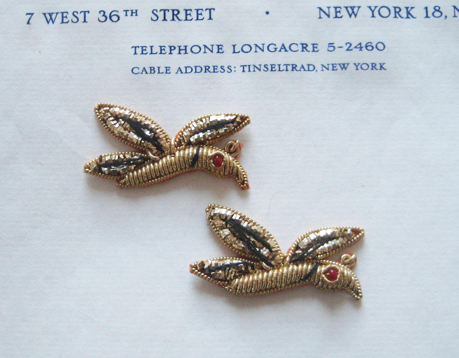 Gold Bullion Dragonfly ? Fish ? - Pair