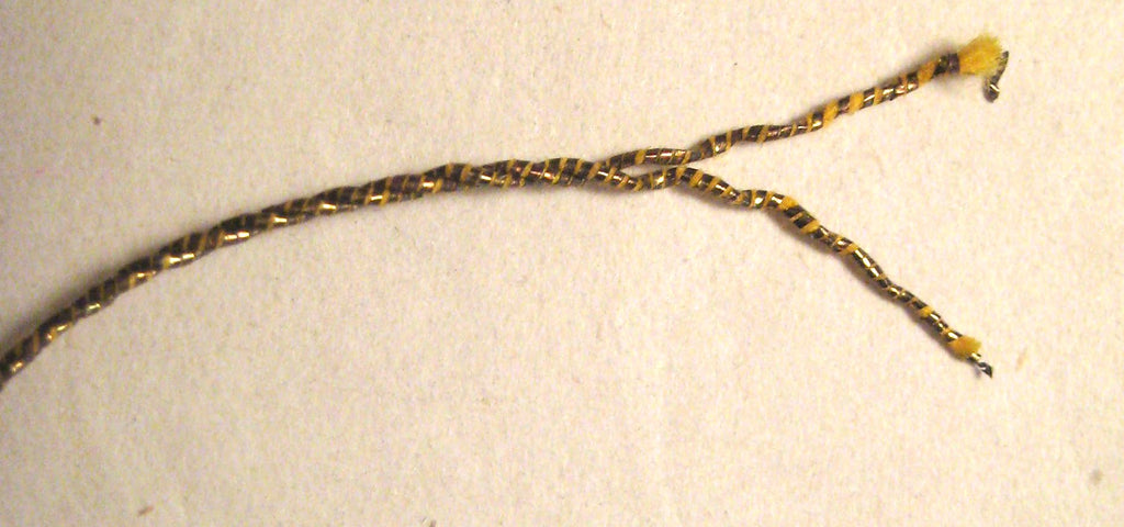 4 Yards Gold Metallic Twine 2 Ply 1/32"