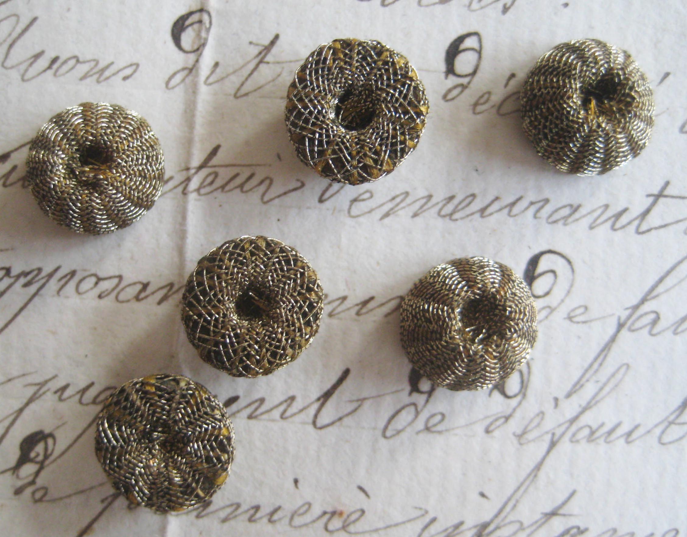 Gold Metallic Dome Bobbles 6 Pieces