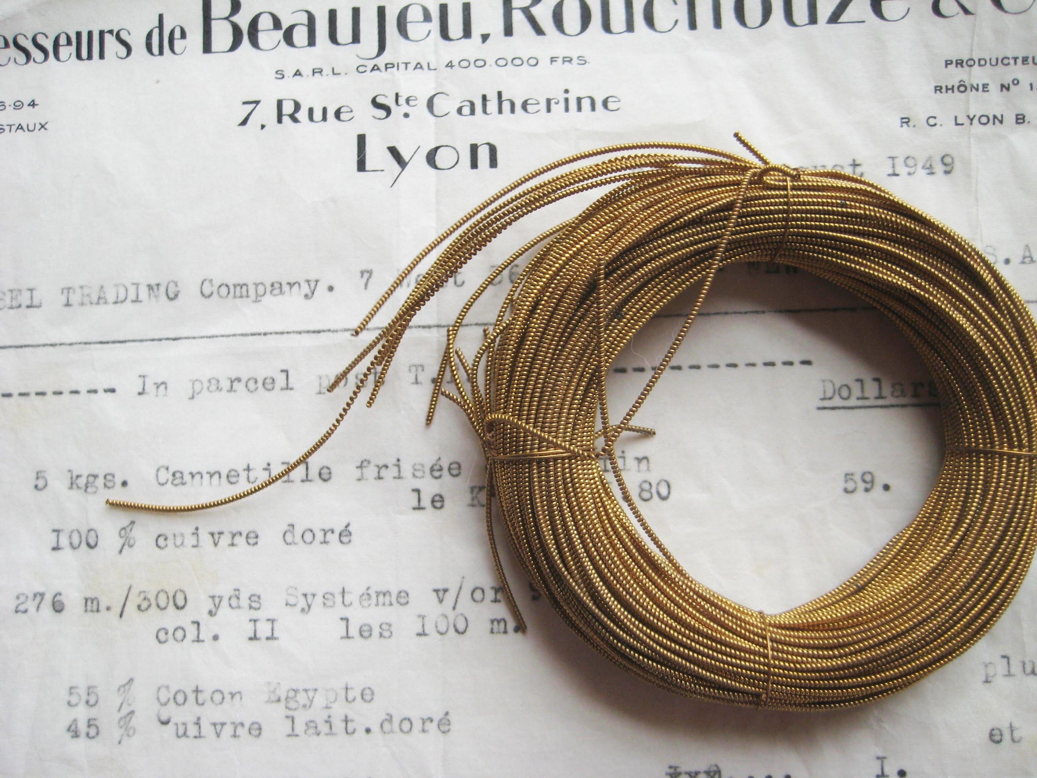Roll of Gold Pearl Purl French Embroidery Bullion Thread