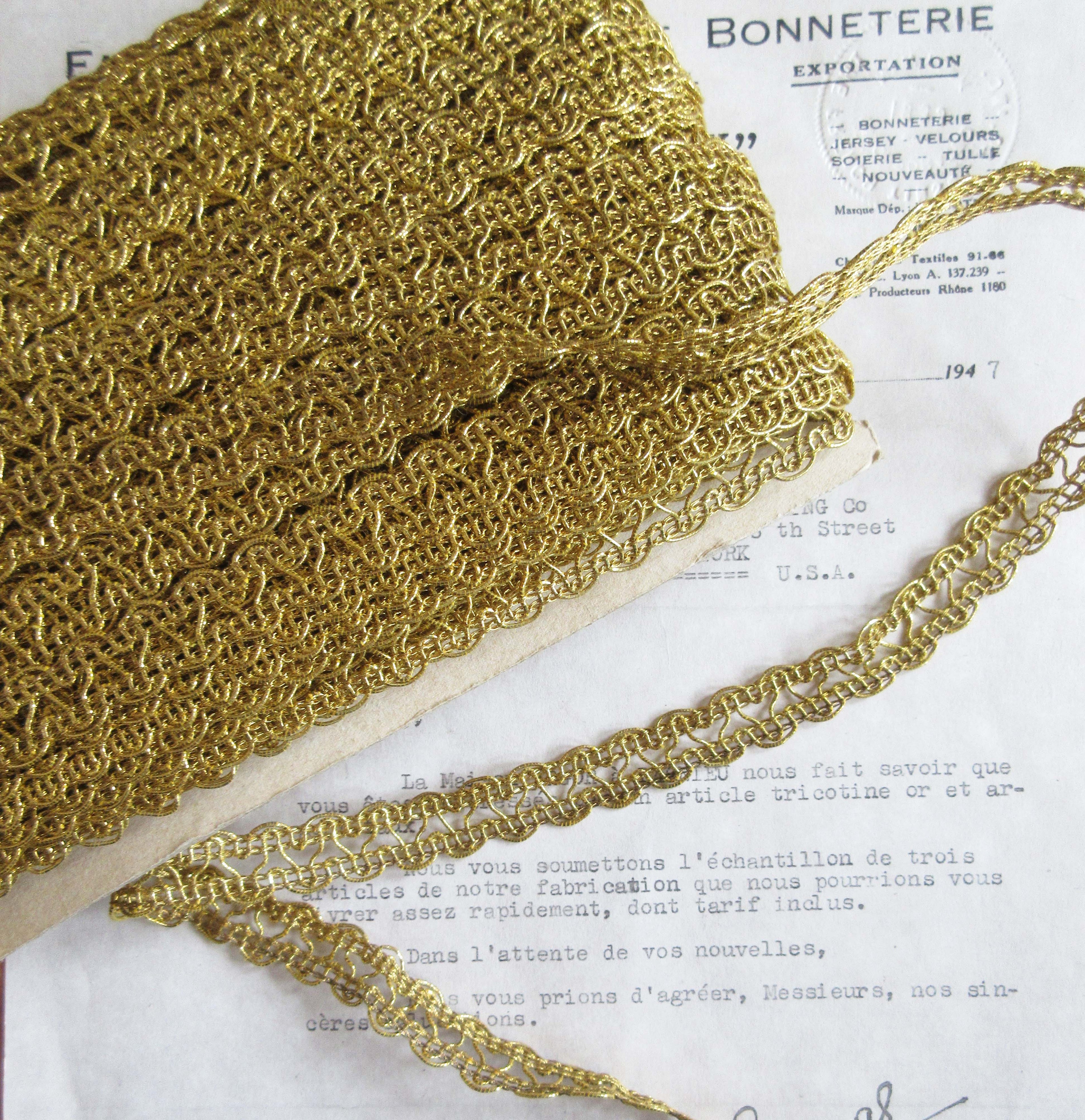 Gold Gimp Metallic Trim 9/16"