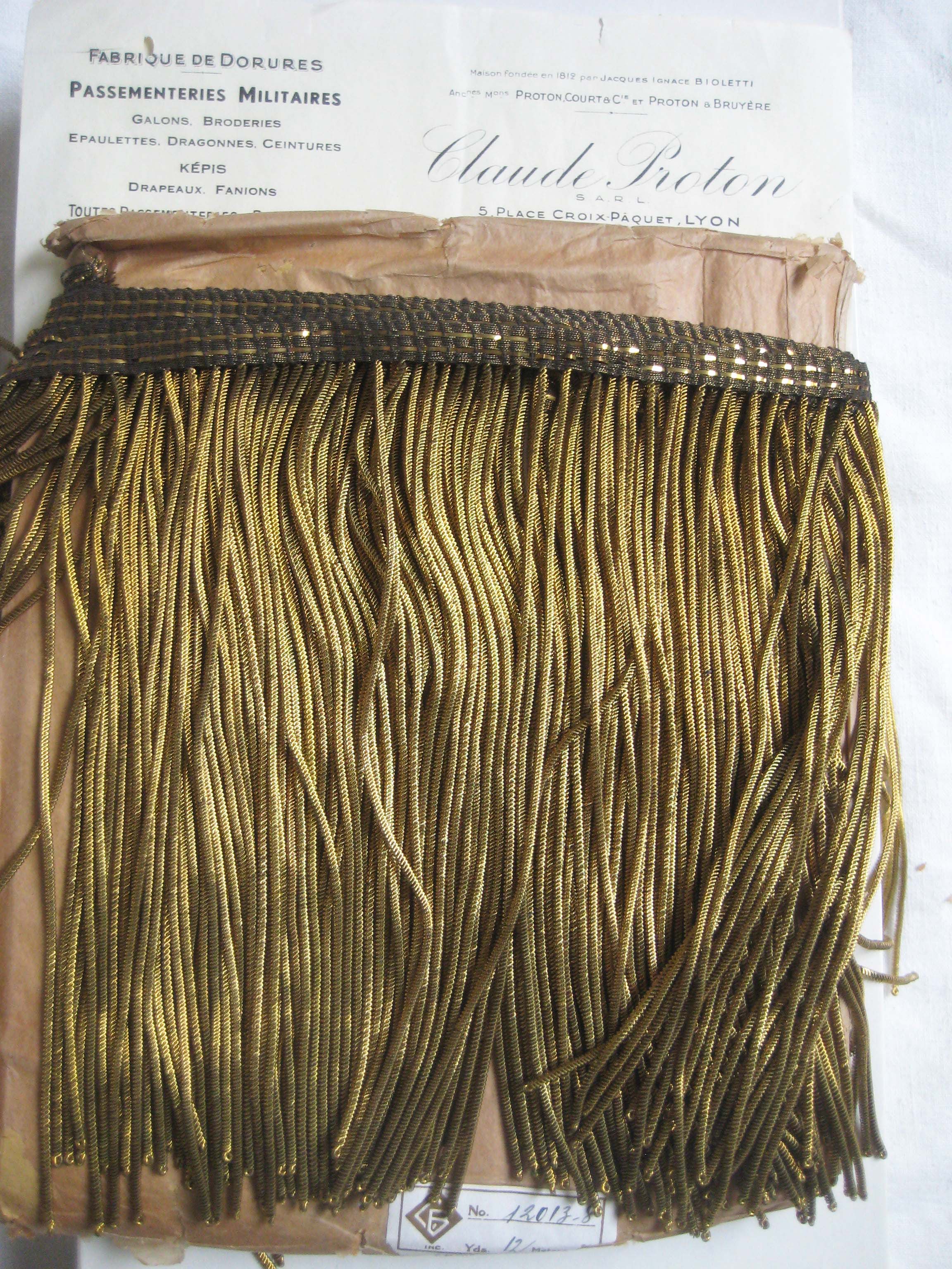 Dark Gold  French Metallic Bullion Fringe