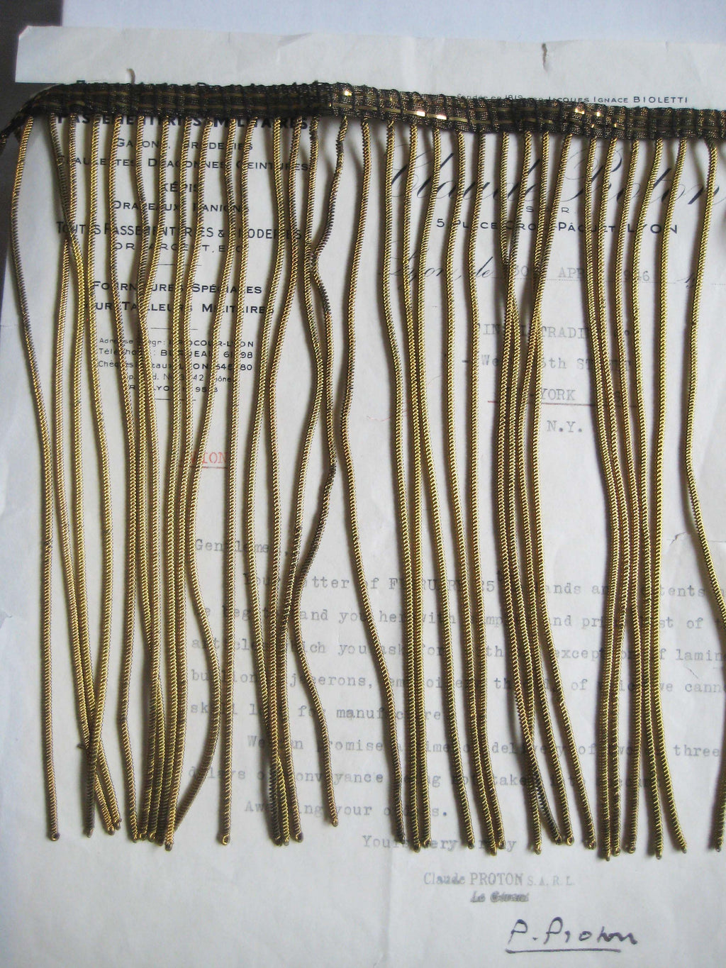 Dark Gold  French Metallic Bullion Fringe