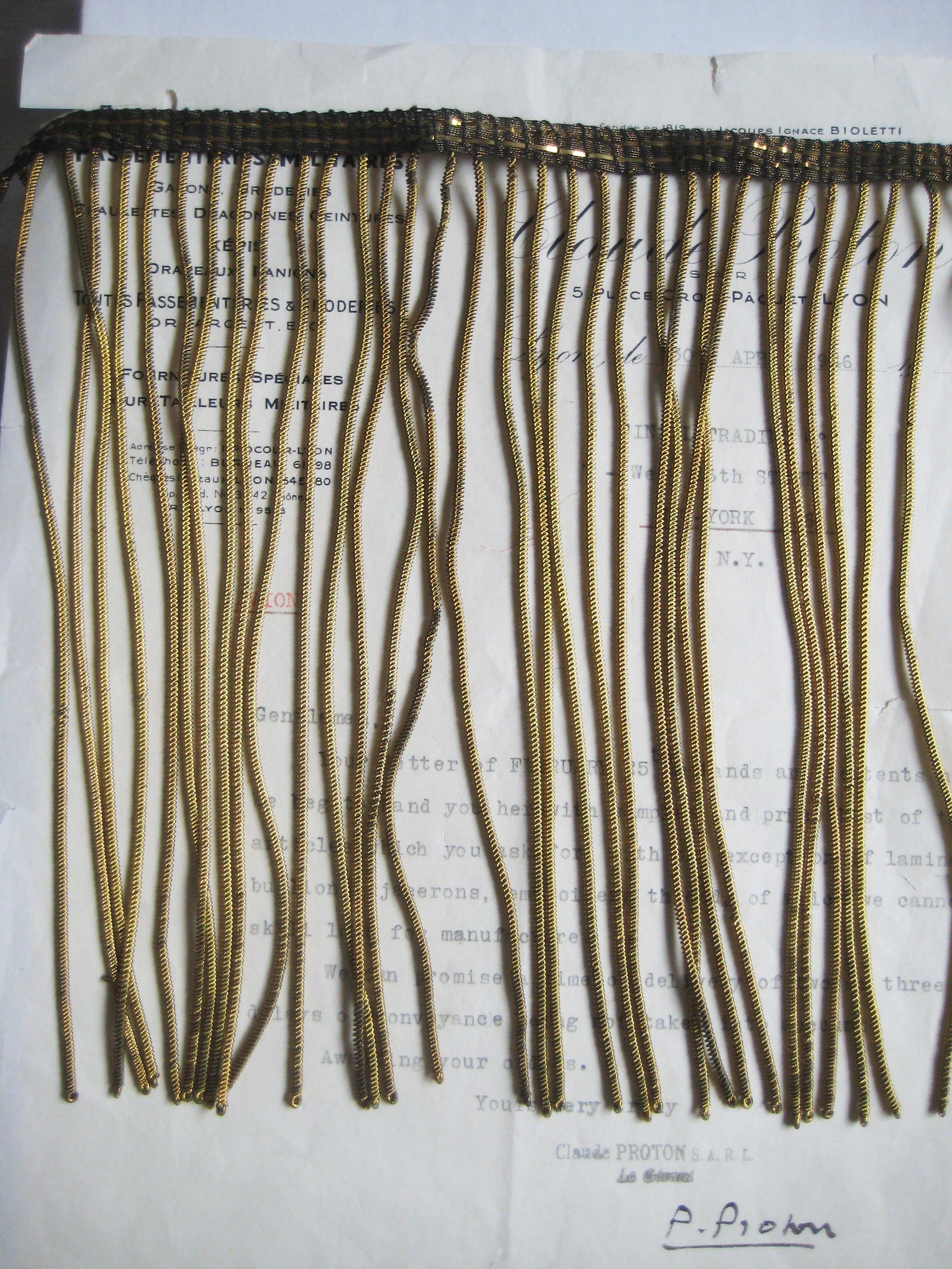 Dark Gold  French Metallic Bullion Fringe