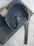 Blue/Gold Metallic Greek Key Galloon Trim