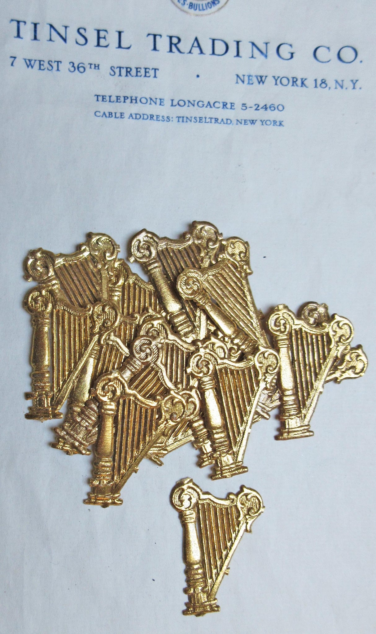 Small Gold Harp Dresden 12pcs