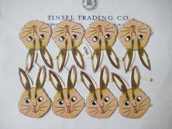 Bunny Head Scrap 8 pcs