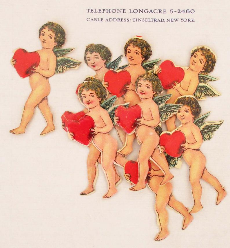 Small Valentine Cupid With Heart 10 pcs