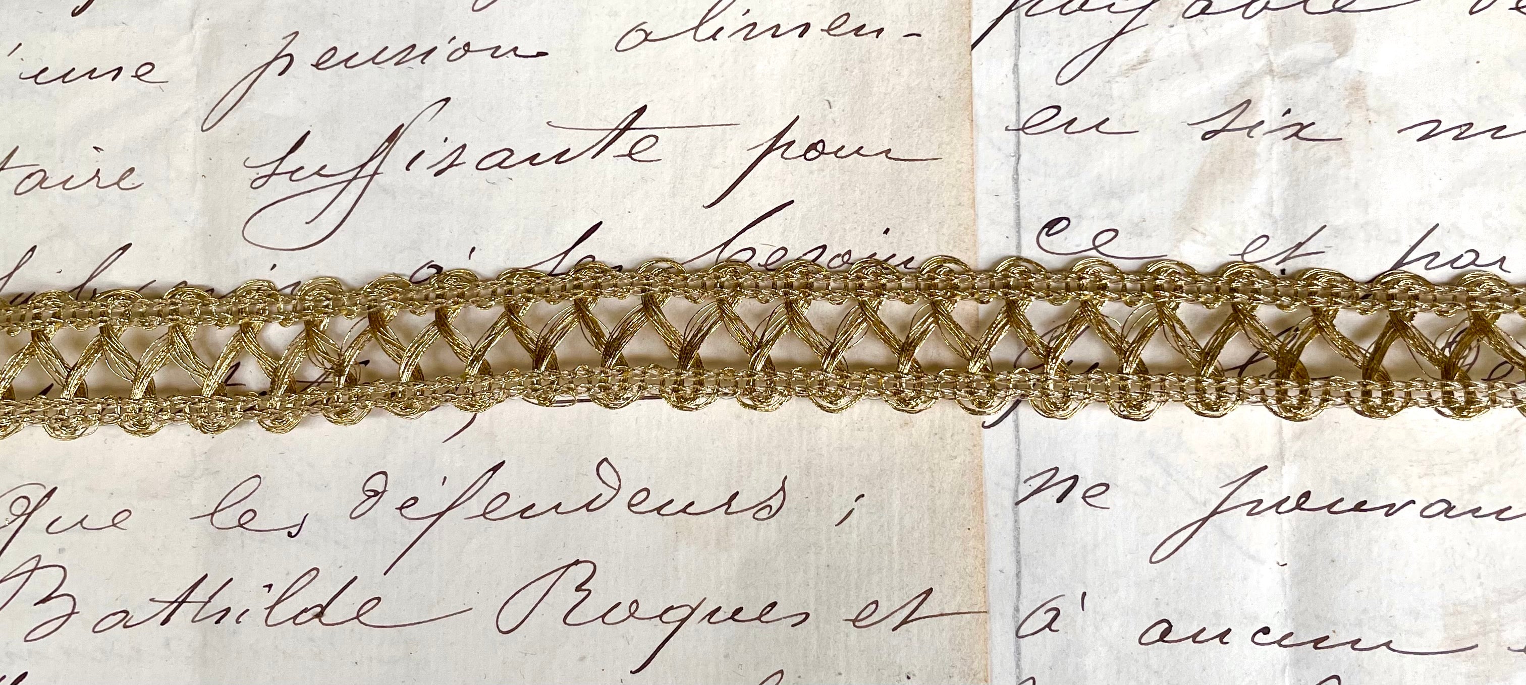 Loopy Golds Metallic Trim 3/4”