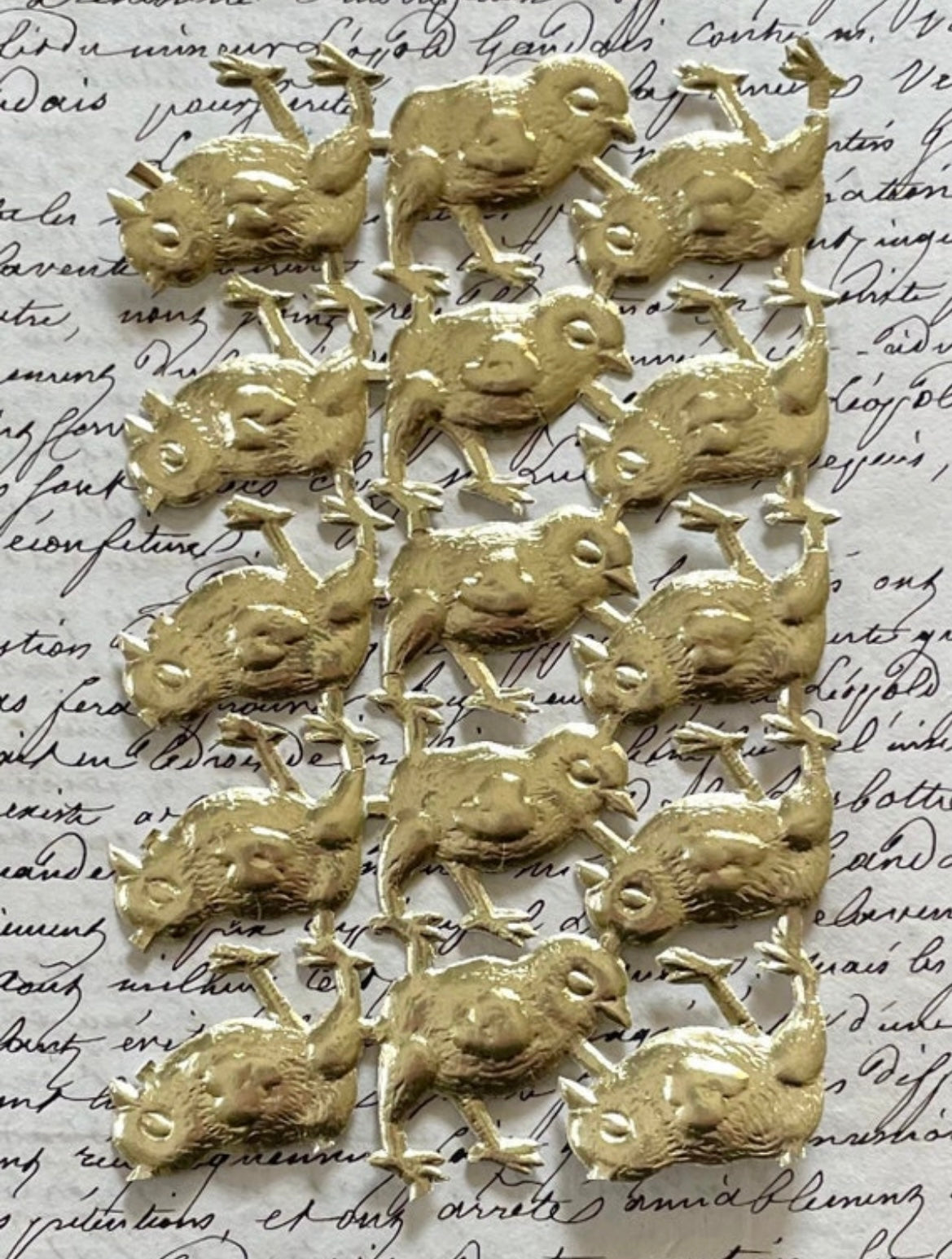 Gold Dresden Chicks 12 Pcs