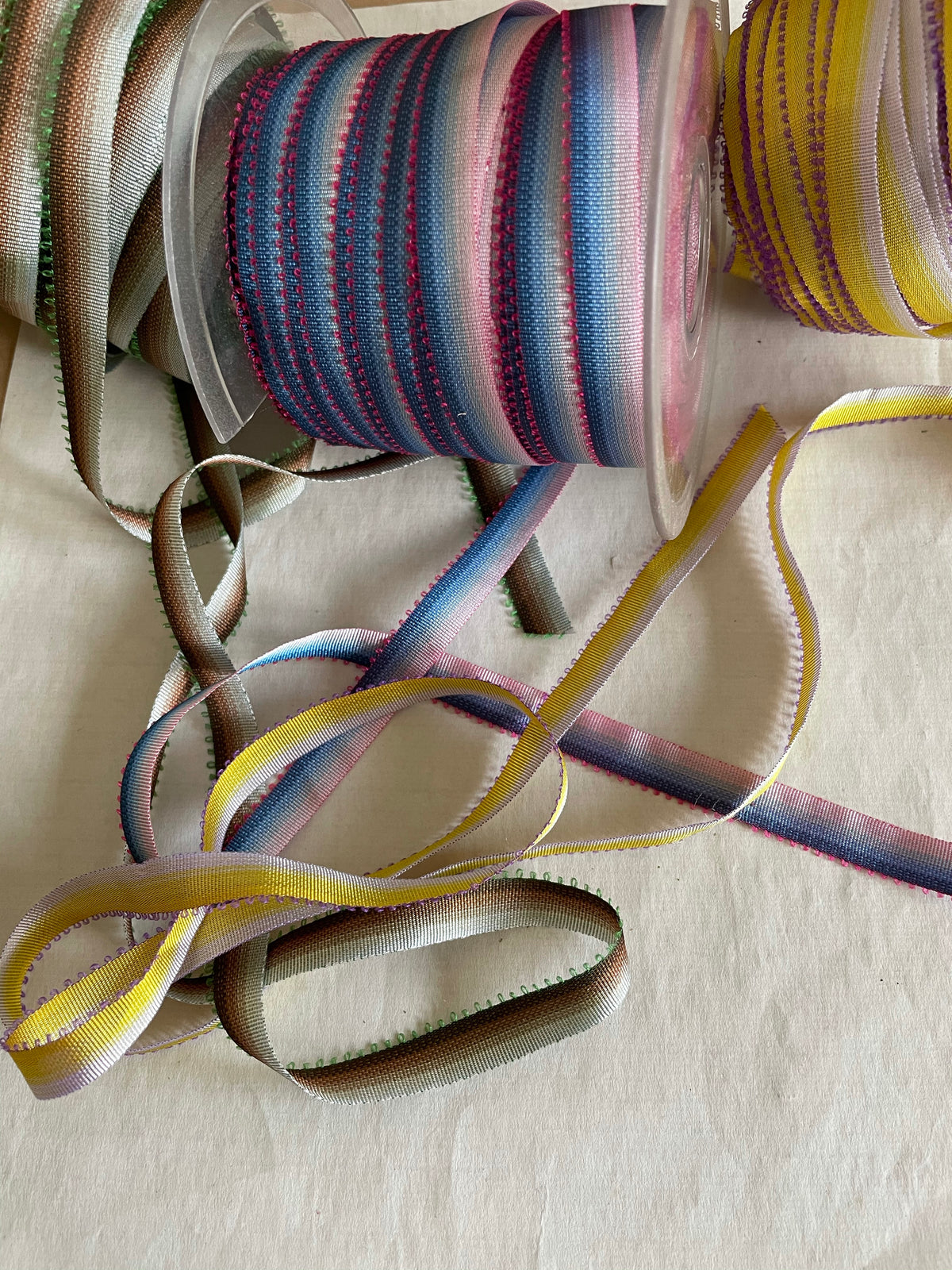 1 Sided Picot Ombre Ribbon - 3/8” 4 Yards