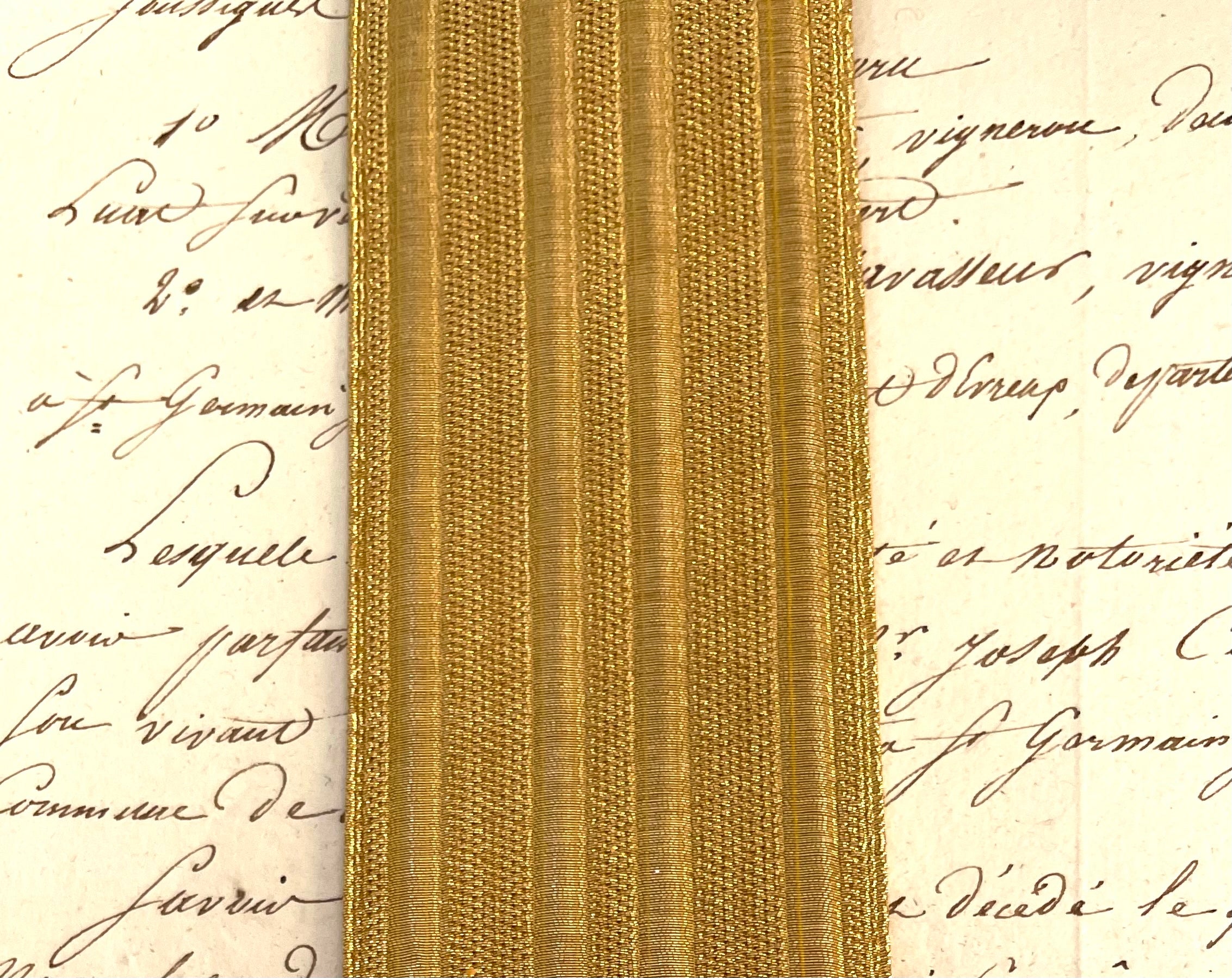 Wide Gold Military Metallic Thread Lace Trim 3 Sizes