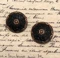 2 Glass Black W/Gold 1 5/8"