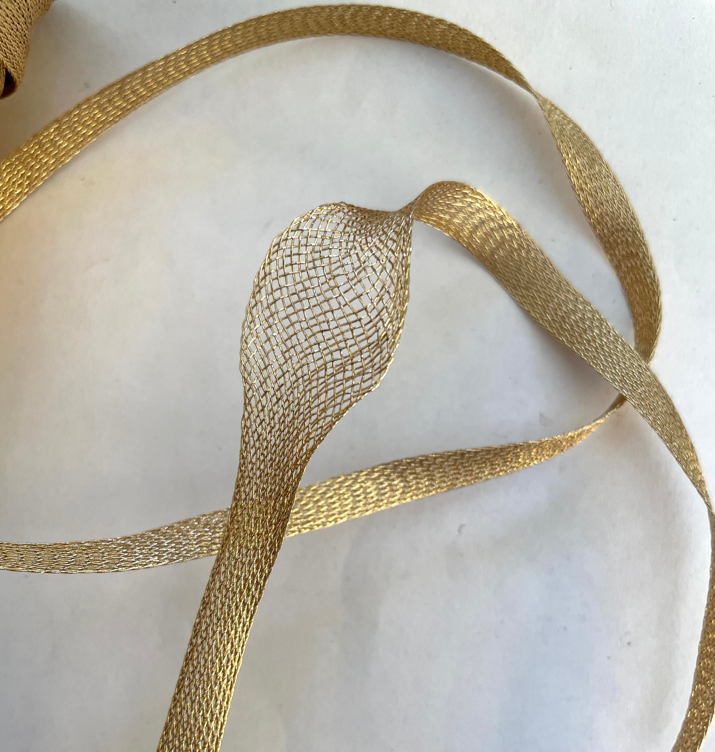 Gold Metallic Mesh Trim 3/16" 2 yds