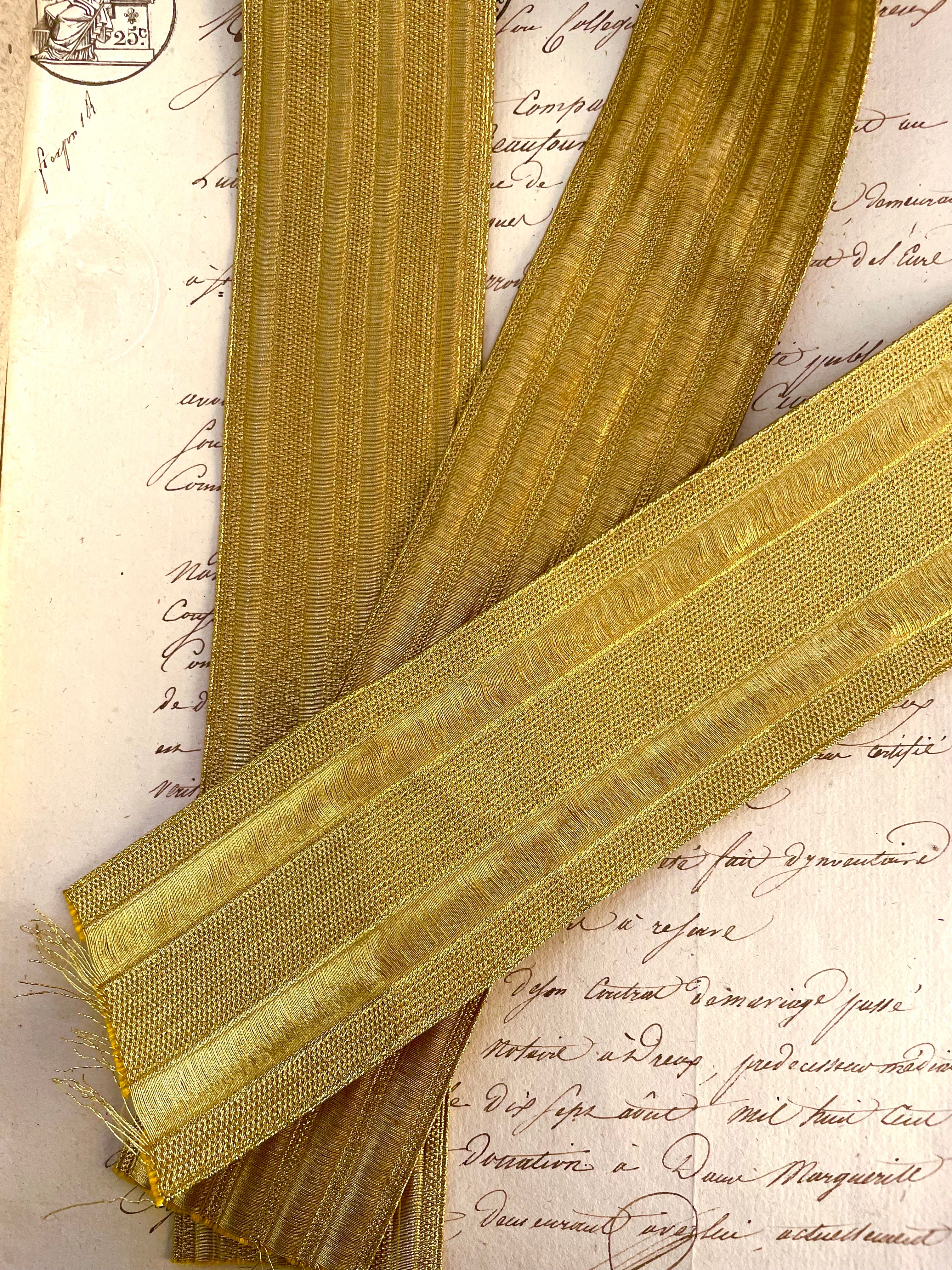 Wide Gold Military Metallic Thread Lace Trim 3 Sizes