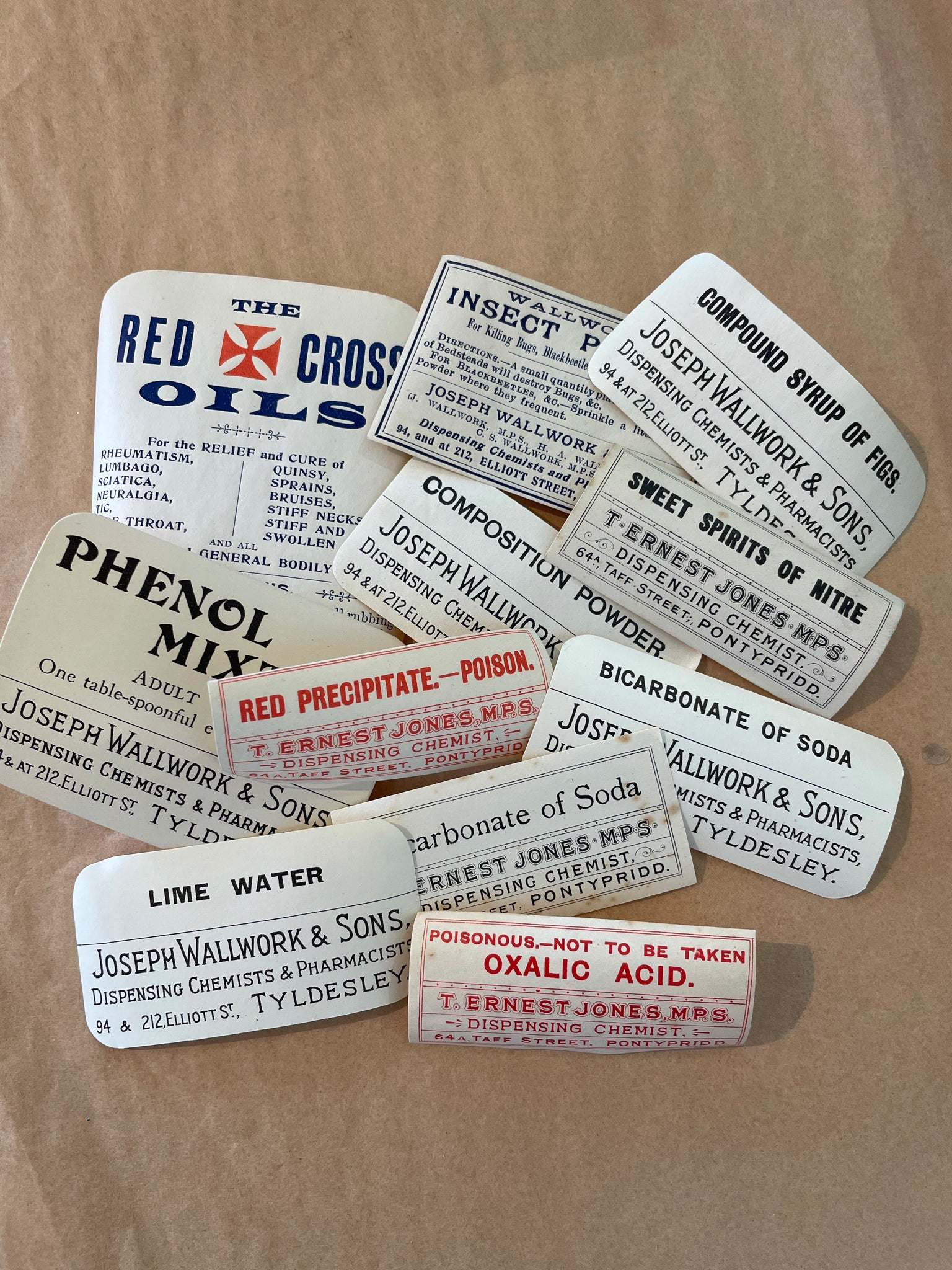 Antique Apothecary Labels