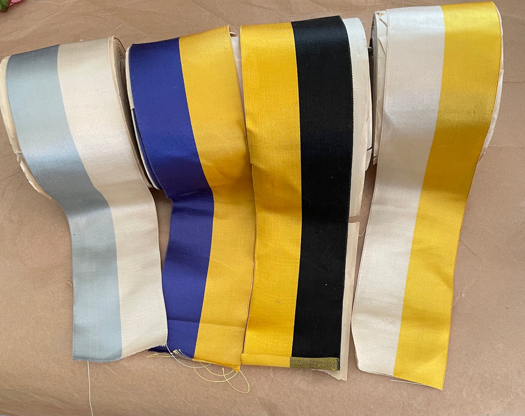 Asst Colors Silk/Cotton Medal Ribbon 1 Yard