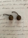 Pr Dark Gold Metallic Netted Ball Bobbles