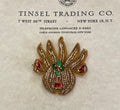 Gold Bullion w/Red/Green Sequins Bullion Applique