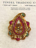 Multicolor W/Colorful Bullion Fancy Paisley