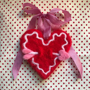 Valentine Felting Heart Kit