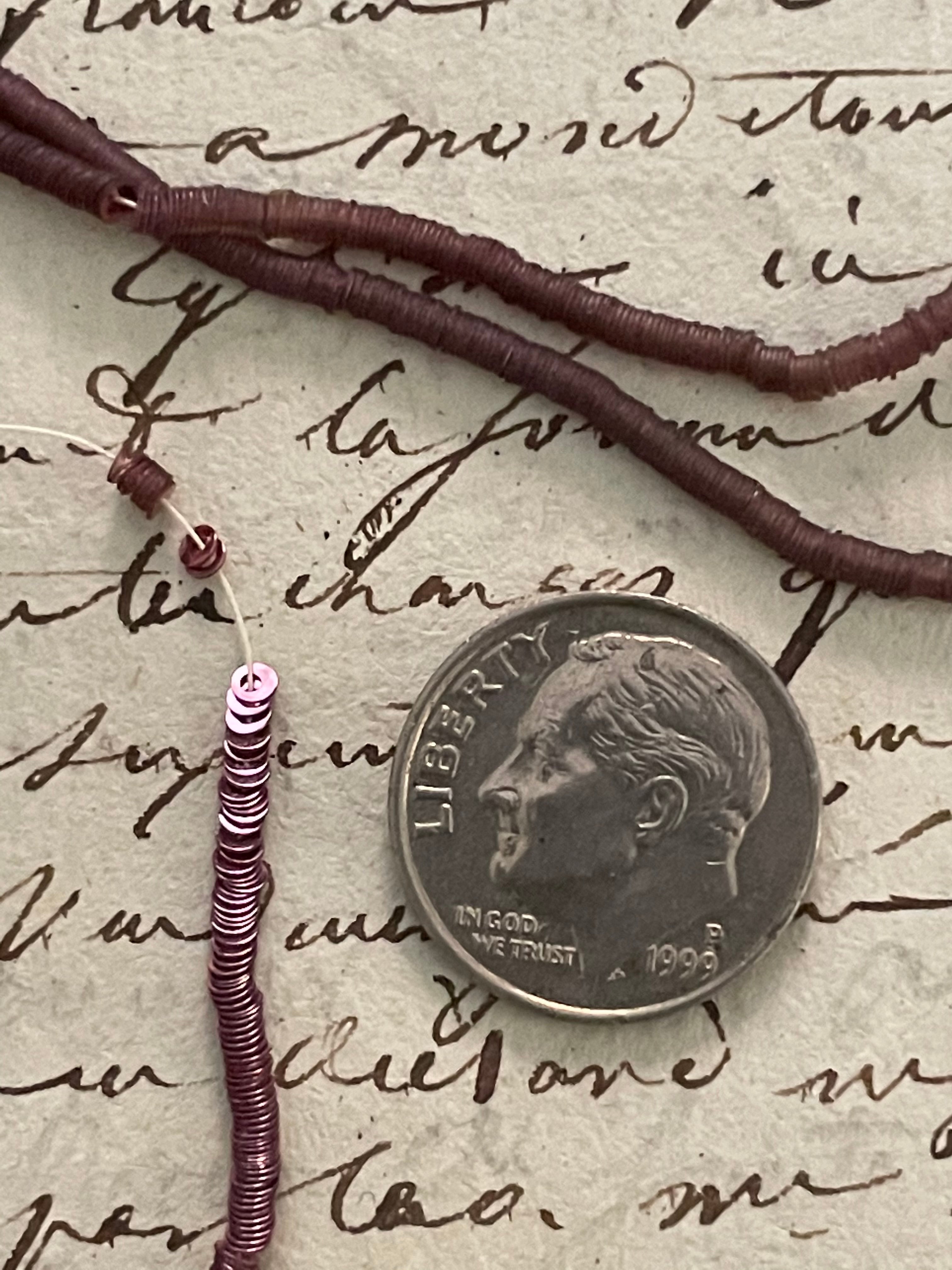 Wine - ish Flat Sequins 2mm 1 Strand