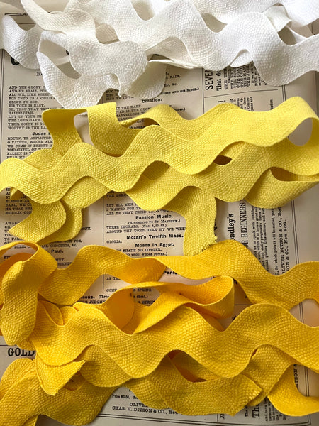 Large 1" Cotton Ric Rac Trim 2 Yards- SALE