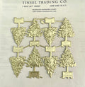Gold & Silver Dresden Xmas Tree Scrap 8 pcs
