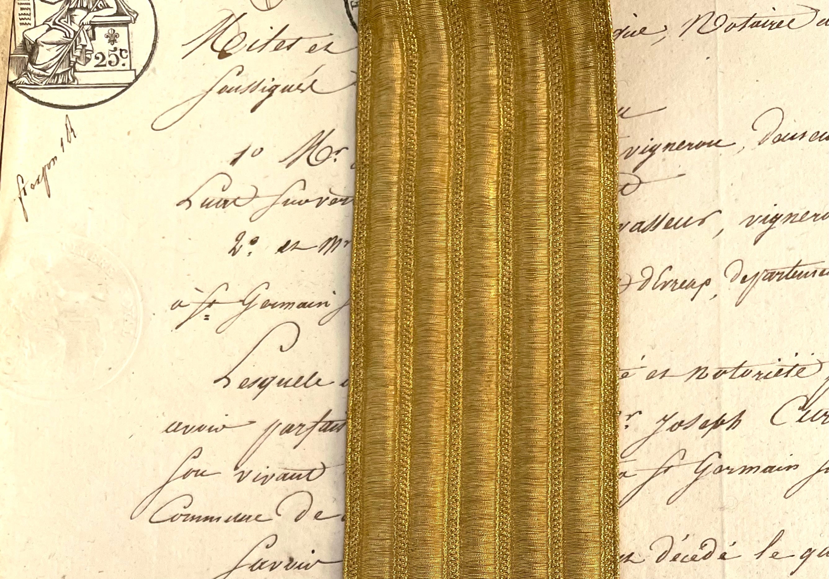 Wide Gold Military Metallic Thread Lace Trim 3 Sizes