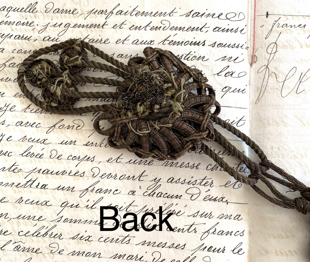Knotted Braided Cord Top Long Bullion Tassel  12"