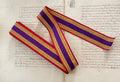 Gold, Purple, and Red Metallic Trim