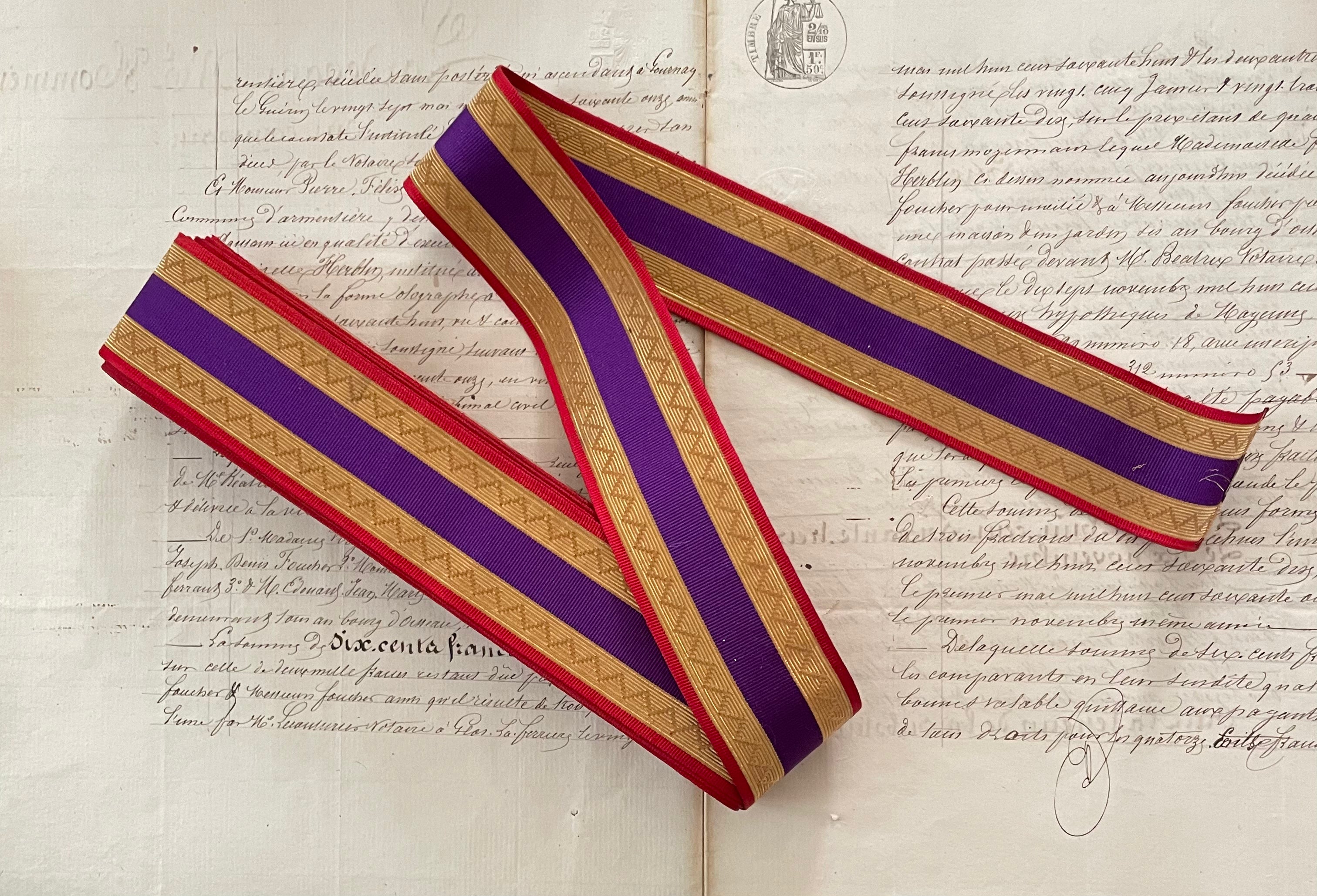 Gold, Purple, and Red Metallic Trim